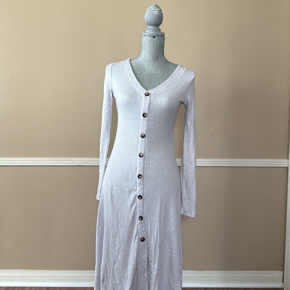 DOUBLE ZERO LONG SLEEVE BUTTON DRESS SIZE SMALL